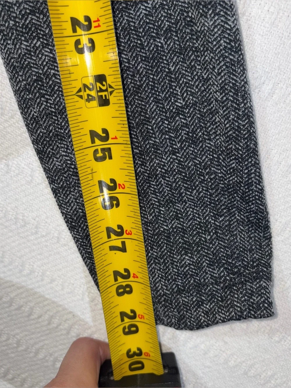 Athleta Metro High Waisted Leggings Womens M Herringbone Gray Athleisure Workout